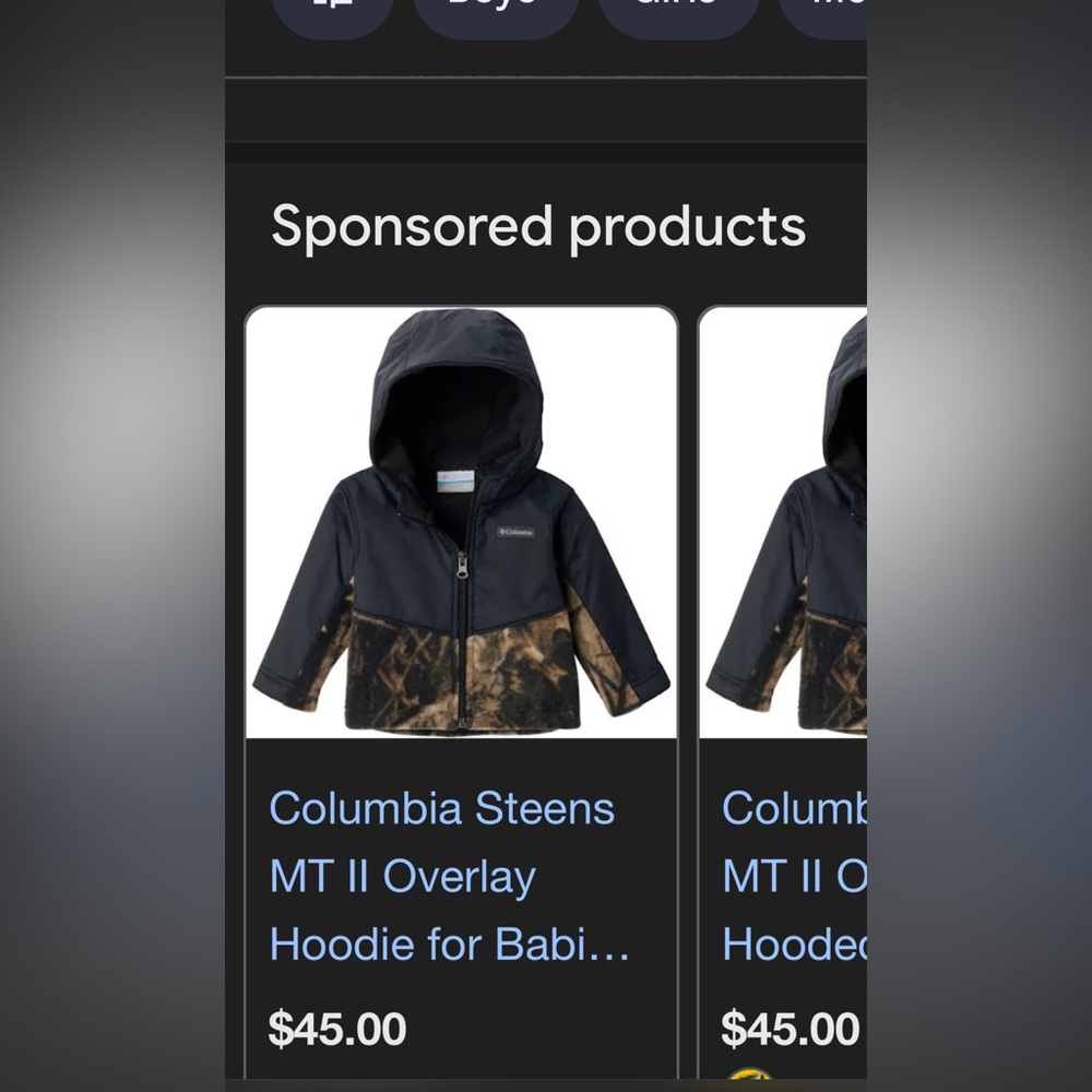 Columbia Black and tan Baby Jacket